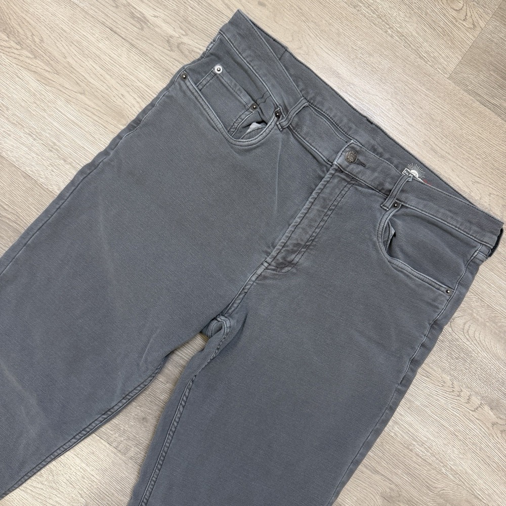 Faherty Stretch Terry 5 Pocket Pants Mens 33x30 Charcoal Gray French Terry